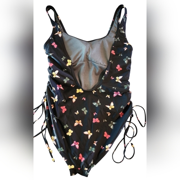 Cyn & Luca Swim Butterfly One Piece Swimsuit Women's M Black - Picture 6 of 9